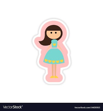 Paper sticker on white background friend bride vector image