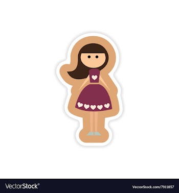 Paper sticker on white background friend bride vector image