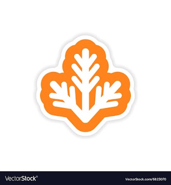 Paper sticker on white background fur-tree branch vector image