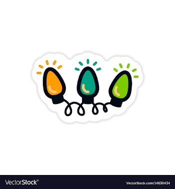 Paper sticker on white background garland vector image