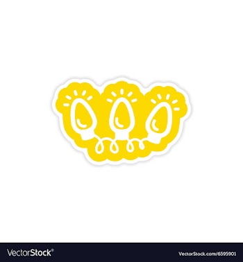 Paper sticker on white background garland vector image