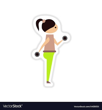 Paper sticker on white background girl with vector image