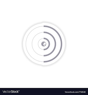 Paper sticker on white background global coverage vector image