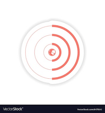 Paper sticker on white background global coverage vector image
