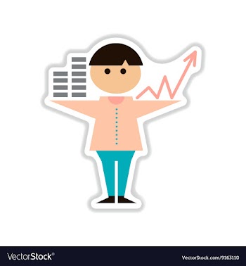 Paper sticker on white background graphics vector image