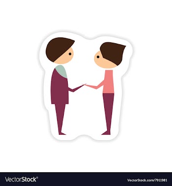 Paper sticker on white background groom with vector image