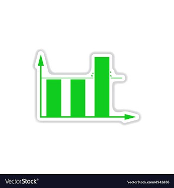 Paper sticker on white background growing schedule vector image
