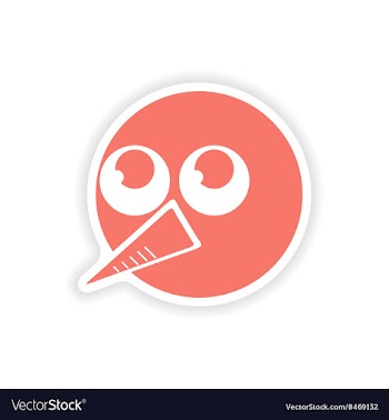 Paper sticker on white background head snowman vector image