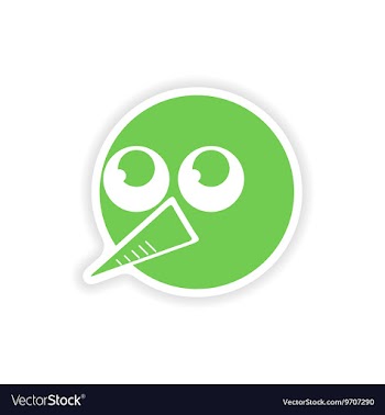 Paper sticker on white background head snowman vector image