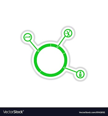 Paper sticker on white background healthy vector image