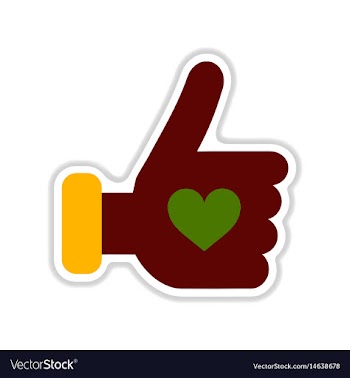 Paper sticker on white background heart hand vector image