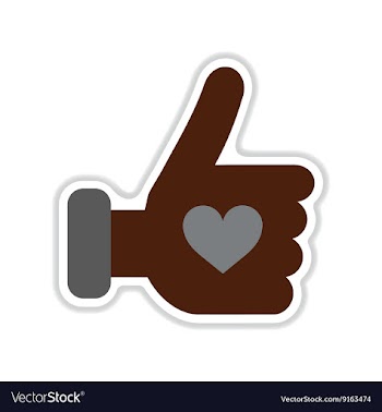 Paper sticker on white background heart hand vector image