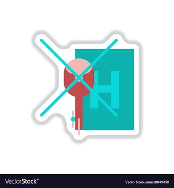 Paper sticker on white background helipad vector image