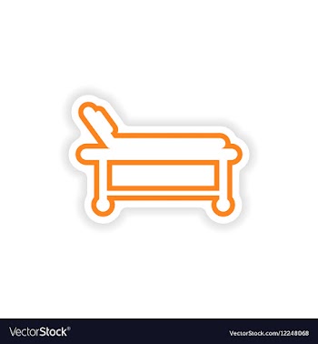 Paper sticker on white background hospital vector image