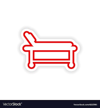 Paper sticker on white background hospital vector image