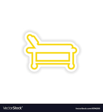 Paper sticker on white background hospital vector image