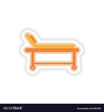 Paper sticker on white background hospital vector image