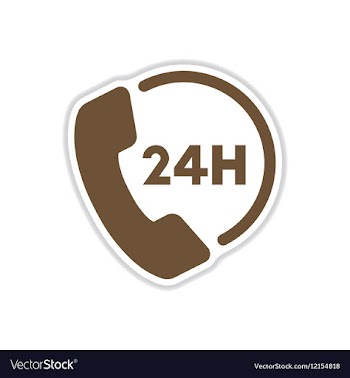 Paper sticker on white background hotline vector image