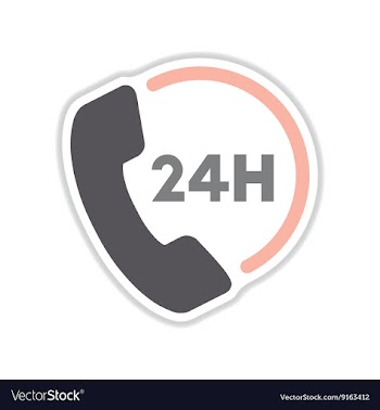 Paper sticker on white background hotline vector image