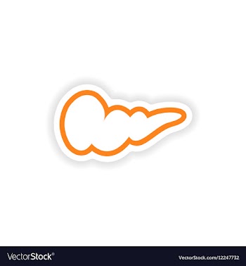 Paper sticker on white background human gall vector image