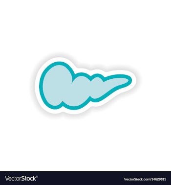 Paper sticker on white background human gall vector image