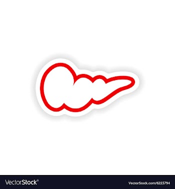 Paper sticker on white background human gall vector image