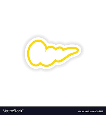 Paper sticker on white background human gall vector image