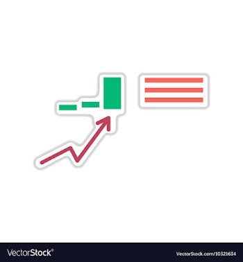 Paper sticker on white background infographics vector image