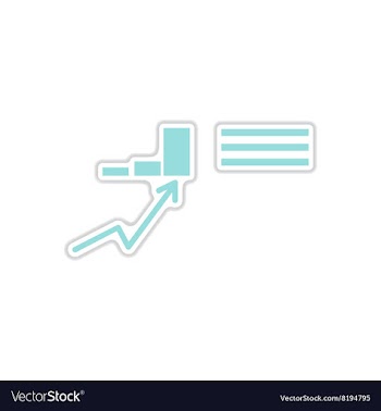 Paper sticker on white background infographics vector image
