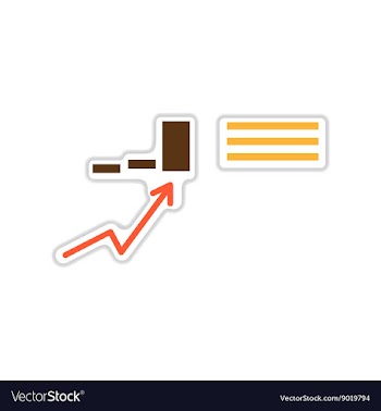 Paper sticker on white background infographics vector image