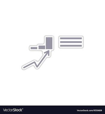 Paper sticker on white background infographics vector image