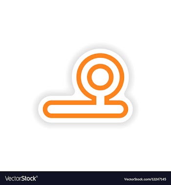 Paper sticker on white background instrument vector image