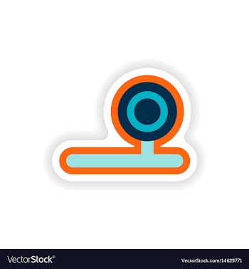 Paper sticker on white background instrument vector image