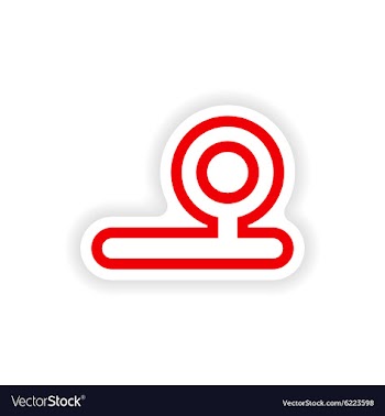Paper sticker on white background instrument vector image