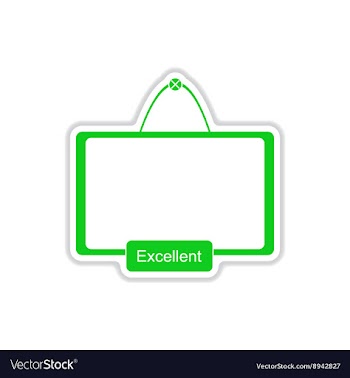 Paper sticker on white background interactive vector image