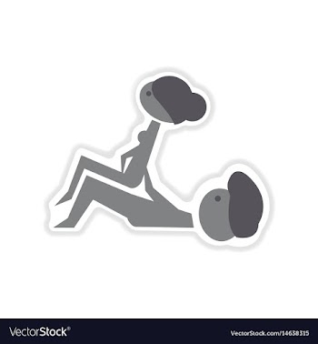 Paper sticker on white background kamasutra vector image