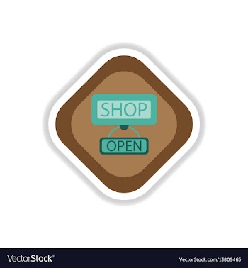 Paper sticker on white background label store vector image