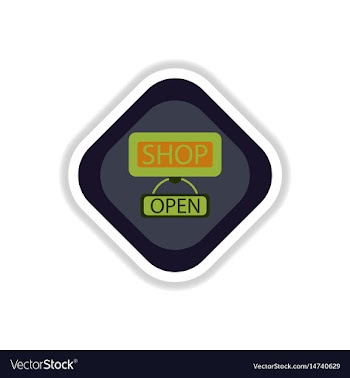 Paper sticker on white background label store vector image