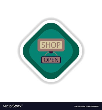 Paper sticker on white background label store vector image