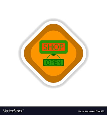Paper sticker on white background label store vector image