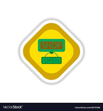 Paper sticker on white background label store vector image