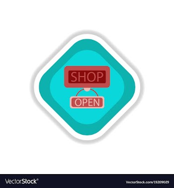 Paper sticker on white background label store vector image
