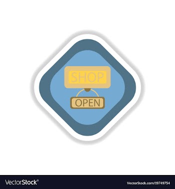 Paper sticker on white background label store vector image