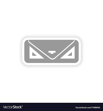 Paper sticker on white background ladies handbag vector image