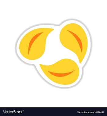 Paper sticker on white background leaves vector image