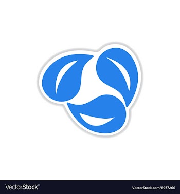 Paper sticker on white background leaves vector image