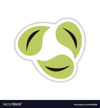 Paper sticker on white background leaves vector image