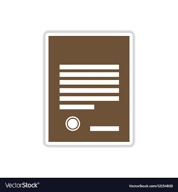 Paper sticker on white background legal document vector image