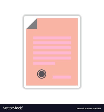 Paper sticker on white background legal document vector image