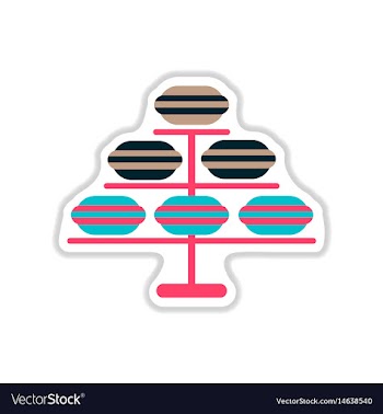 Paper sticker on white background macaroon vector image